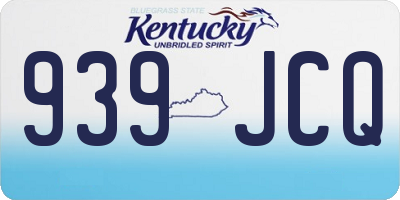 KY license plate 939JCQ