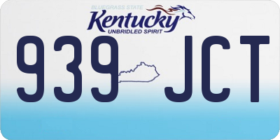 KY license plate 939JCT