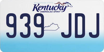 KY license plate 939JDJ