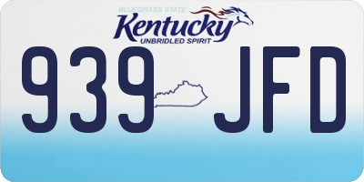 KY license plate 939JFD