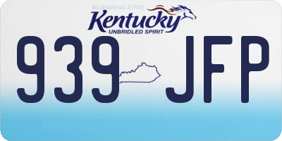 KY license plate 939JFP