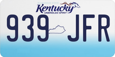 KY license plate 939JFR
