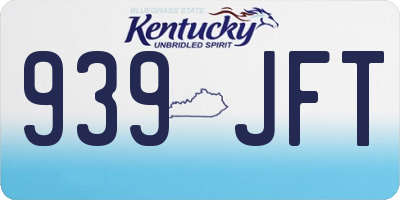 KY license plate 939JFT