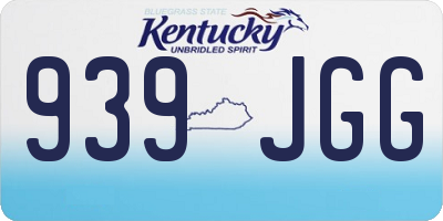KY license plate 939JGG