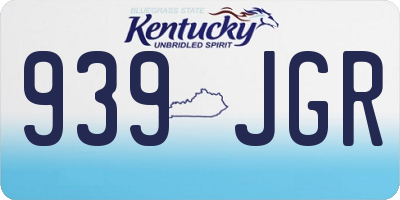 KY license plate 939JGR