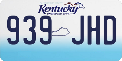 KY license plate 939JHD