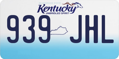 KY license plate 939JHL