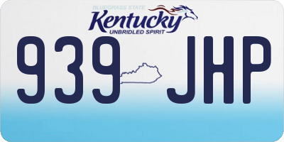 KY license plate 939JHP