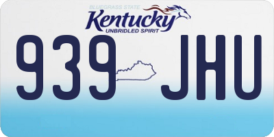 KY license plate 939JHU