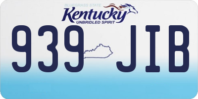KY license plate 939JIB