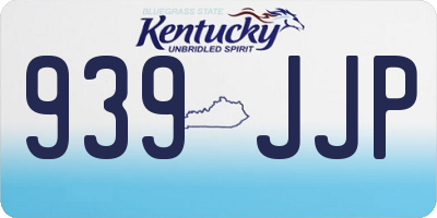 KY license plate 939JJP