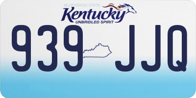 KY license plate 939JJQ