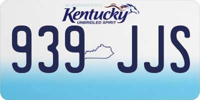 KY license plate 939JJS