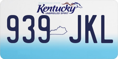 KY license plate 939JKL