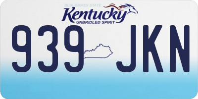 KY license plate 939JKN