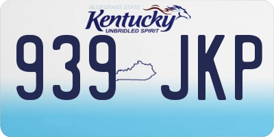 KY license plate 939JKP