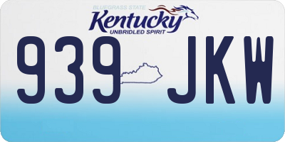 KY license plate 939JKW