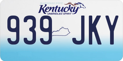 KY license plate 939JKY