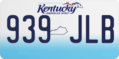 KY license plate 939JLB