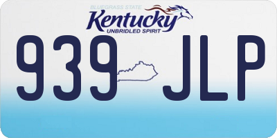KY license plate 939JLP
