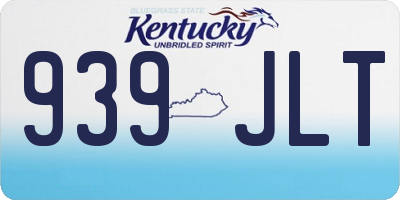 KY license plate 939JLT