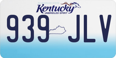 KY license plate 939JLV