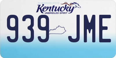 KY license plate 939JME