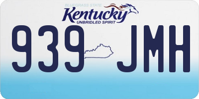 KY license plate 939JMH