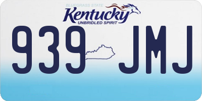 KY license plate 939JMJ