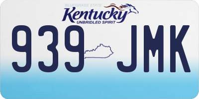 KY license plate 939JMK