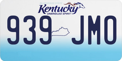 KY license plate 939JMO