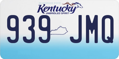 KY license plate 939JMQ