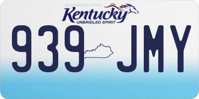 KY license plate 939JMY