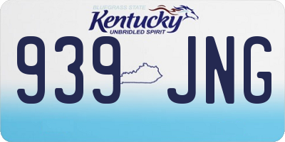 KY license plate 939JNG