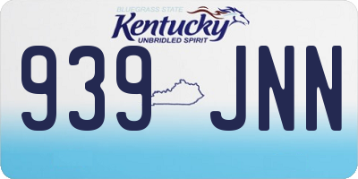 KY license plate 939JNN