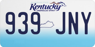 KY license plate 939JNY