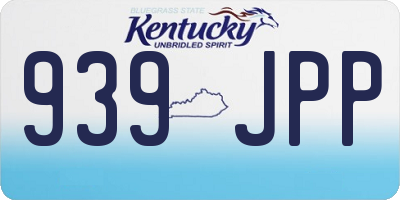 KY license plate 939JPP