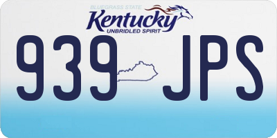 KY license plate 939JPS