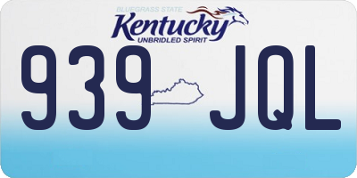 KY license plate 939JQL