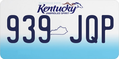 KY license plate 939JQP