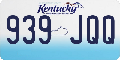 KY license plate 939JQQ