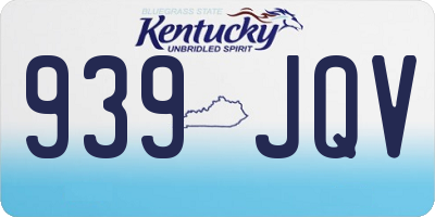 KY license plate 939JQV