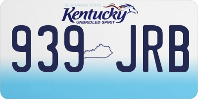 KY license plate 939JRB