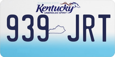KY license plate 939JRT