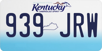 KY license plate 939JRW