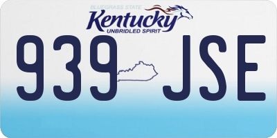 KY license plate 939JSE