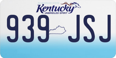 KY license plate 939JSJ