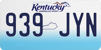 KY license plate 939JYN