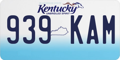 KY license plate 939KAM