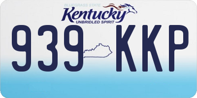 KY license plate 939KKP